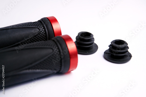 Fotografija  New Bicycle handle grip isolated on white background