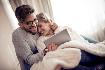 Wall Mural - Couple at home