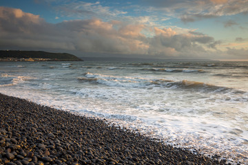 Westward Ho! beach in the evening