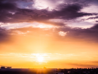 Wall Mural - In the evening, Beauty and Color of the sky at sunset.