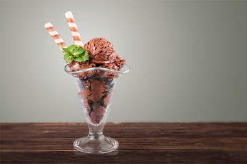 Wall Mural - Tasty ,sweet Ice Cream in cup on