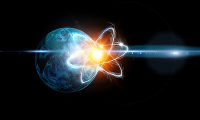 Wall Mural - astronomy concept backdrop. 3d rendering
