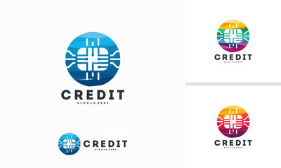 Wall Mural - credit card logo designs concept vector, electronic payment logo template
