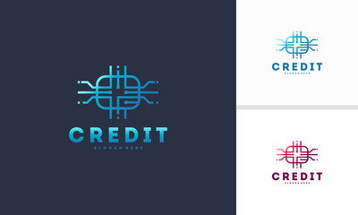 Wall Mural - credit card logo designs concept vector, electronic payment logo template