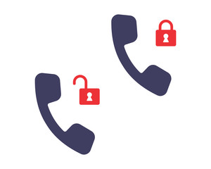 Poster - handle phone communication telecom device image vector icon logo