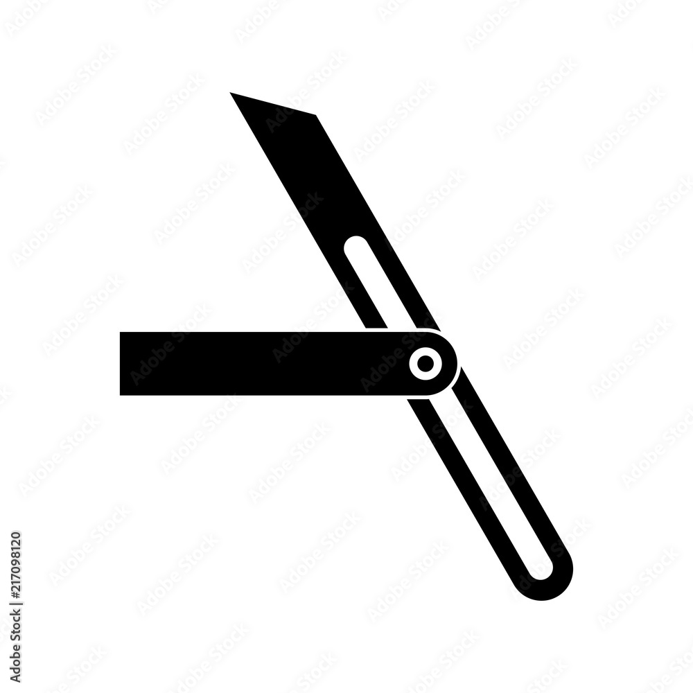 Sliding T bevel (false square), adjustable gauge Stock Illustration ...