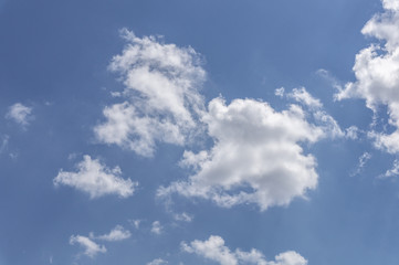 Clouds in the sky on a sunny day