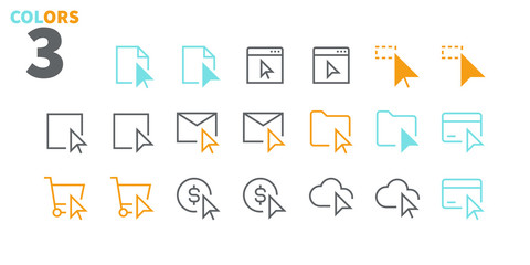 Poster - Selection & Cursors UI Pixel Perfect Well-crafted Vector Thin Line Icons 48x48 Ready for 24x24 Grid for Web Graphics and Apps with Editable Stroke. Simple Minimal Pictogram Part 3-3