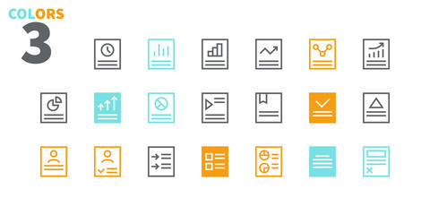 Poster - Report UI Pixel Perfect Well-crafted Vector Thin Line Icons 48x48 Ready for 24x24 Grid for Web Graphics and Apps with Editable Stroke. Simple Minimal Pictogram Part 1-3