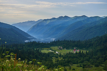 The Caucasus mountains in Russia