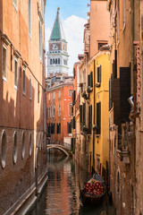 Poster - Small venetian canal, Venice, Italy