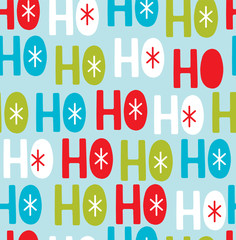 Sticker - ho ho ho christmas pattern