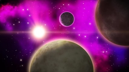 Wall Mural - Dark space scene. Loop.