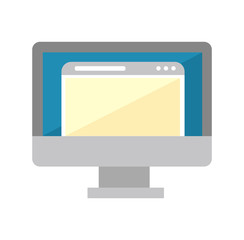 Wall Mural - color illustration icon / monitor,computer,internet browser