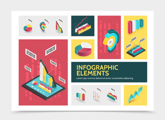 Poster - isometric abstract infographic concept