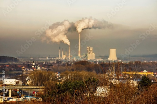 Photo Thermal power station in Melnik, Czech republic.