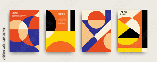 Fotomural Vector trendy abstract geometry covers collection