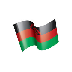 Malawi flag, vector illustration on a white background