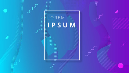 Wall Mural - Blue and purple spectrum background with rounded geometric pattern.