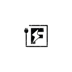 Poster - initial F use electrical logo template