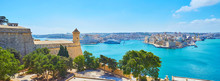 Observe Grand Harbour Of Valletta From St Peter And Paul Bastion, Malta