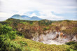 Crater of Volcano Mahawu near Tomohon. North Sulawesi. Indonesia