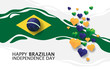 happy brazilian independence day with creative design