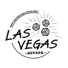 Wall Mural - Las Vegas. Black and white logo design. Decorative inscription. Las Vegas vector and illustration. 
