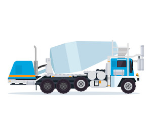 Modern Cement Mixer Truck Illustration Vehicle