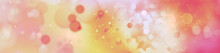 Abstract Pink And Yellow Blurred Circles Banner Background