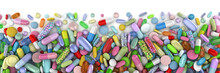 Healthcare Themed Pile Of Colorful Pills - 3d Render