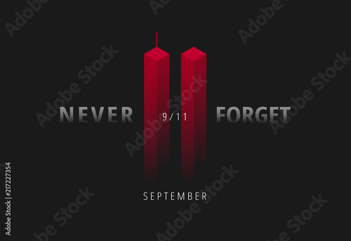 Fotomural 9/11 vector illustration for Patriot Day USA