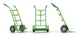 Green and Empty Hand Truck