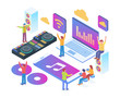 © naulicreative - Modern Isometric Online Music Player Entertainment Technology Illustration Concept