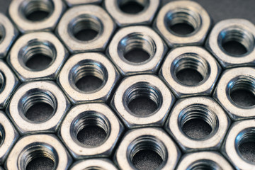 Poster - Screw rotation 360 degrees. Macro view.