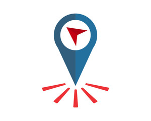 Canvas Print - blue marker map icon symbol logo image vector pin locate