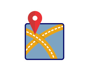 Canvas Print - rectangle marker map symbol logo image vector pin locate