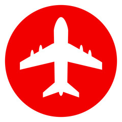 Wall Mural - Plane vector icon