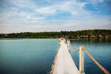 Wall Mural - walk on the sea in Croatia