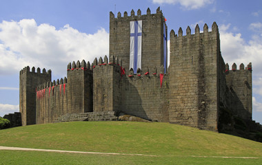 guimaraes castle and surrounding park, the northern portugal