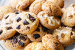 Closeup of assorted cookies