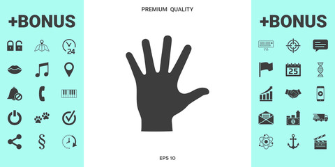 Wall Mural - Helping hand silhouette- icon