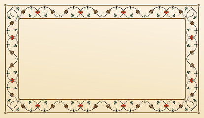 Floral frame, indian/arabic ornement