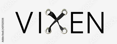 Vixen lacing sign. Design for youth, teenagers. Canvas-taulu