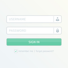 Poster - Login interface vector.
