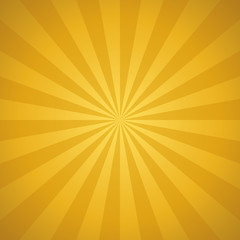 Poster - Vector golden sunburst background. Abstract background with rays.