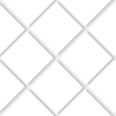 Poster - White tiles vector texture. seamless geometric pattern of white squares