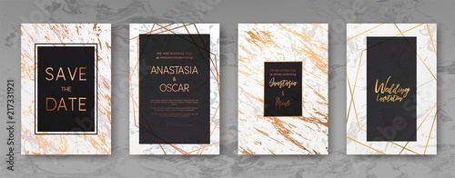Gold, black, white marble template, artistic covers design, colorful texture,...
