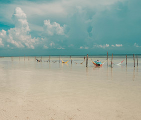 Hommocks in the sea Isla Holbox