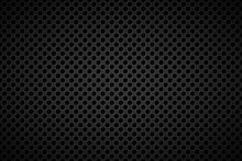Perforated Black Metallic Background, Abstract Background Vector Illustration